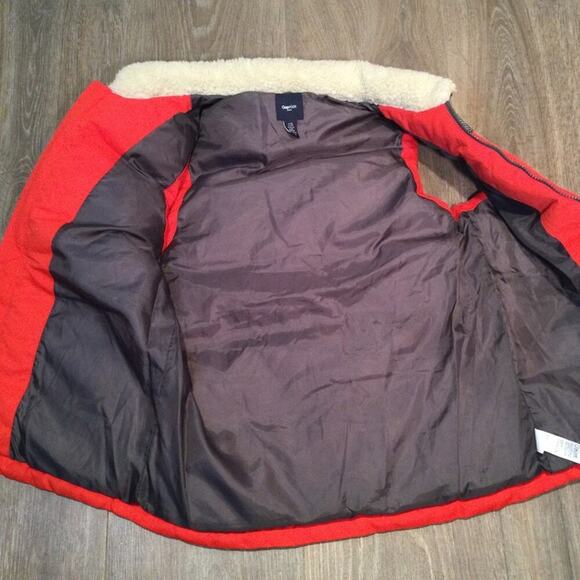 GapKids Orange Puffer Vest w Sherpa Collar XL - Picture 5 of 5